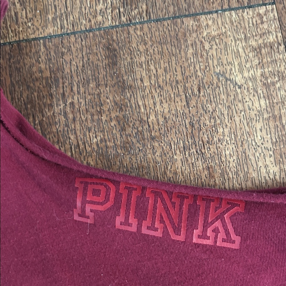 PINK Victoria's Secret Maroon And Yellow Arizona State University Cold Shoulder - Picture 4 of 11
